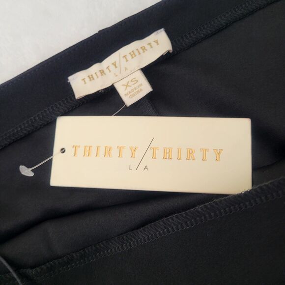 Black Sheer Puff Sleeve Pearls Preppy Breakfast At Tiffanys Classy Top Sz XS NWT - Picture 4 of 7